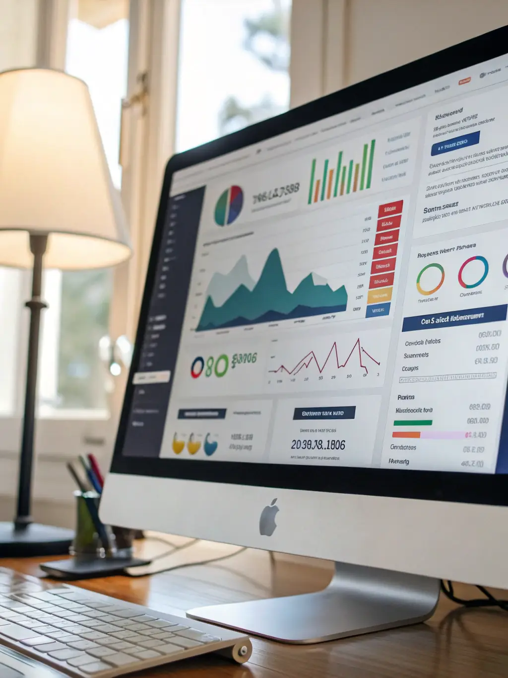 A clear and concise dashboard displaying key marketing metrics and insights, powered by AI-driven analytics, with actionable recommendations.