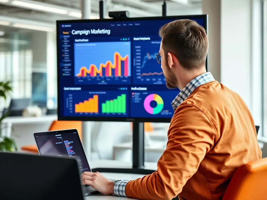 An image of a digital advertising dashboard with campaign metrics and ad creatives, showcasing Digital Prototype's online advertising capabilities.